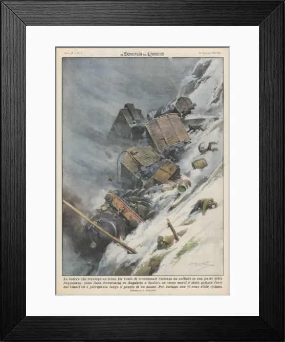 Framed Print : Yugoslavia Train Crash Framed Print : Yugoslavia Train Crash