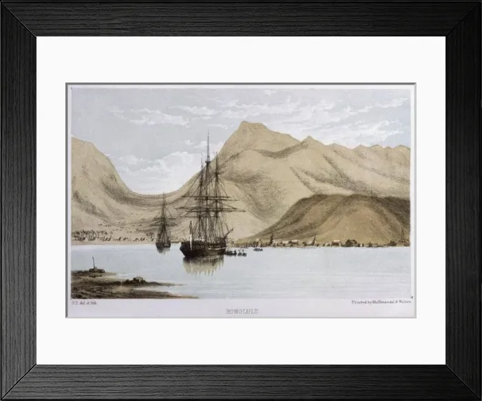 Framed Print : Hawaii / Honolulu C1850 Framed Print : Hawaii / Honolulu C1850