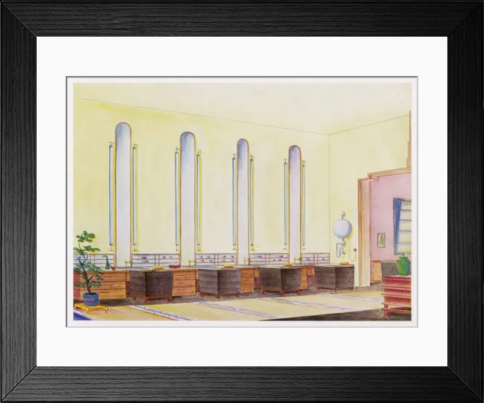 Framed Print : Hairdresser Interior Framed Print : Hairdresser Interior