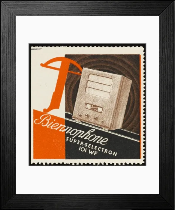 Framed Print : Biennophone Advert