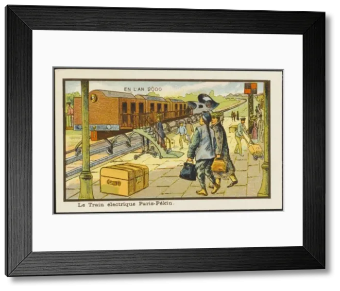 Framed Print : Futuristic train travel, Paris to Peking Framed Print : Futuristic train travel, Paris to Peking
