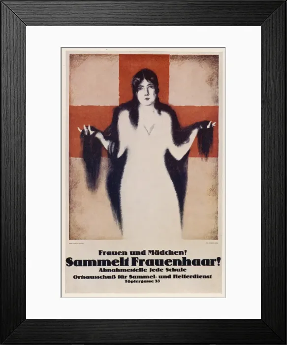 Framed Print : Donating Hair Ww1 Berlin Framed Print : Donating Hair Ww1 Berlin