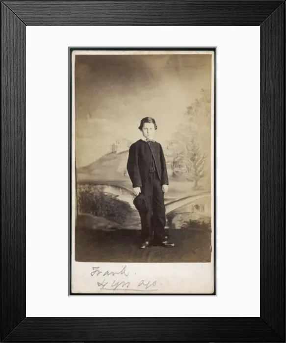 Framed Print : Costume / Photo of Frank Framed Print : Costume / Photo of Frank