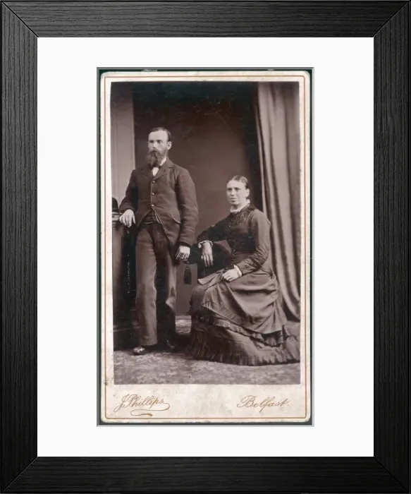 Framed Print : Husband / Wife / Belfast 19C Framed Print : Husband / Wife / Belfast 19C