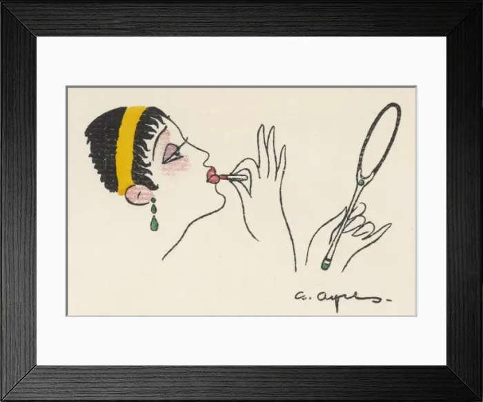 Framed Print : Woman / Lipstick 1914 Framed Print : Woman / Lipstick 1914