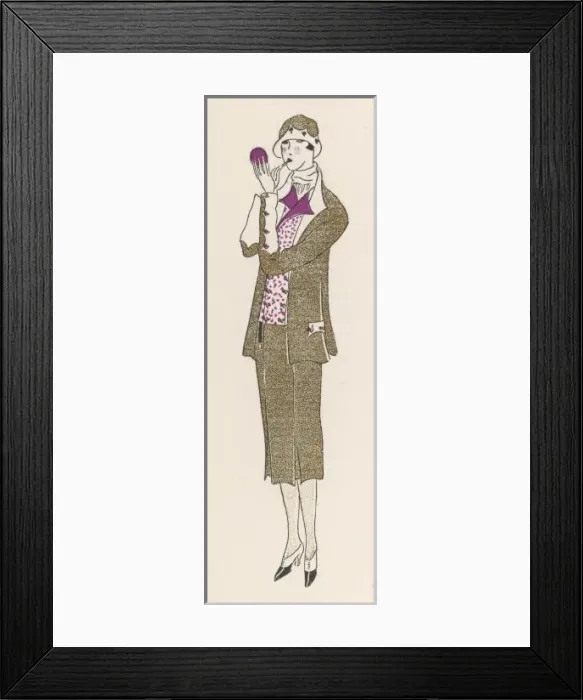 Framed Print : Woman / Lipstick 1925 Framed Print : Woman / Lipstick 1925