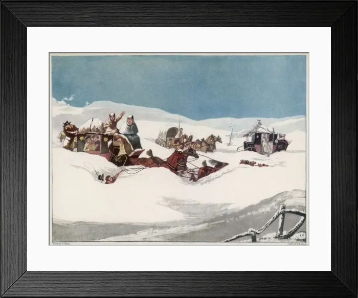 Framed Print : Holyhead Mail in Snow Framed Print : Holyhead Mail in Snow