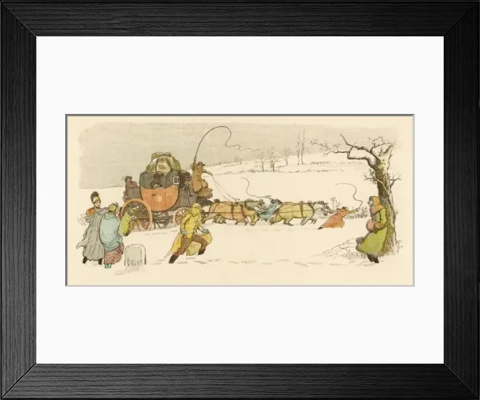 Framed Print : Stagecoach in Snow Framed Print : Stagecoach in Snow