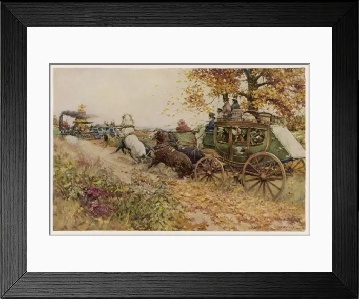 Framed Print : Social  /  Us Coach  /  Train