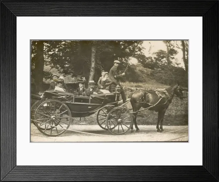 Framed Print : Family Carriage Outing Framed Print : Family Carriage Outing