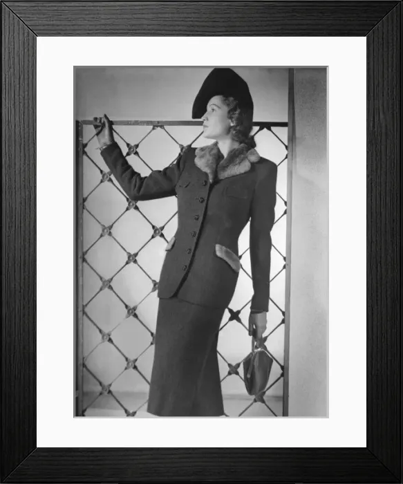 Framed Print : Costume / Fake Fur C. 1940 Framed Print : Costume / Fake Fur C. 1940