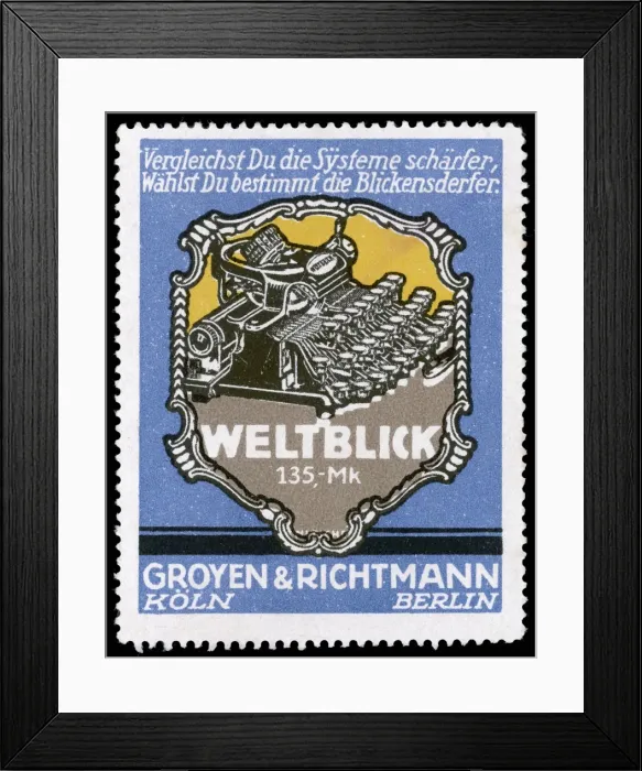 Framed Print : Weltblick Typewriter Framed Print : Weltblick Typewriter