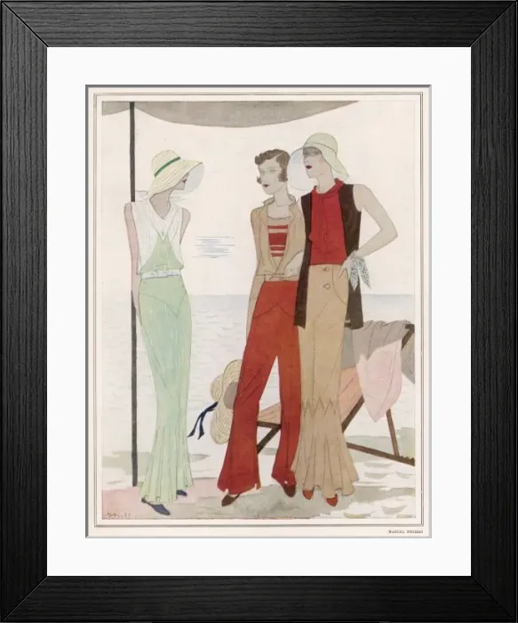 Framed Print : Lido Pyjamas 1930 Framed Print : Lido Pyjamas 1930
