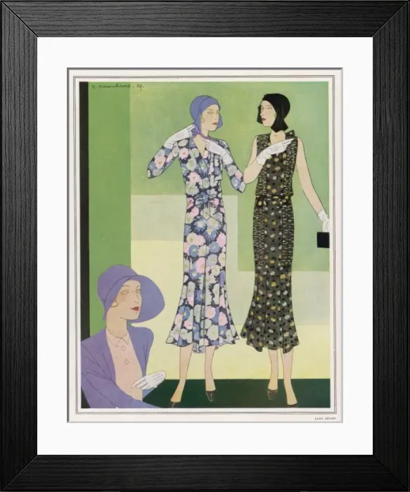 Framed Print : Dresses by Regny 1930 Framed Print : Dresses by Regny 1930