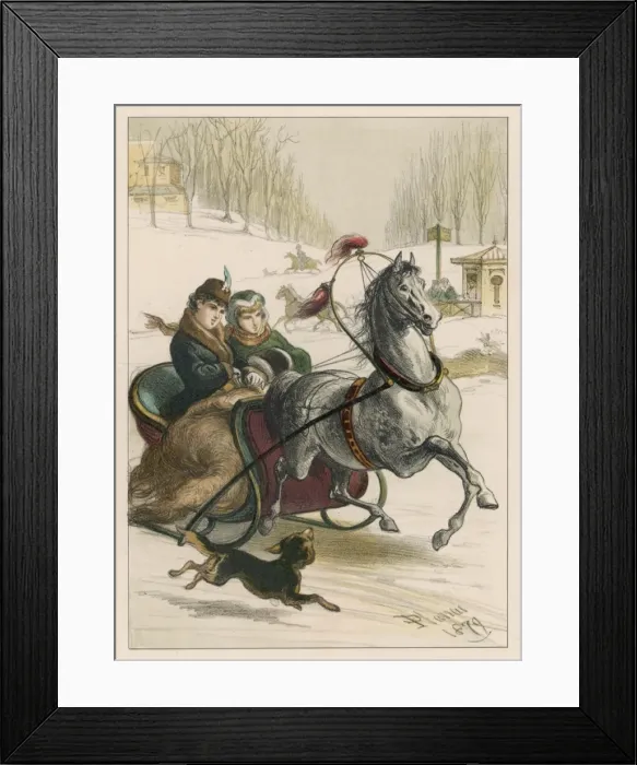 Framed Print : Sleighing in Spain Framed Print : Sleighing in Spain