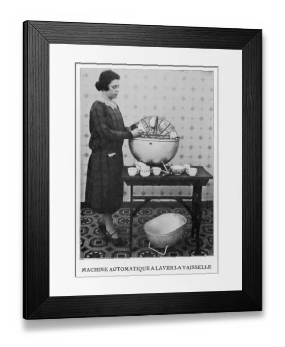 Framed Print : Hand-Driven Dish Washer Framed Print : Hand-Driven Dish Washer