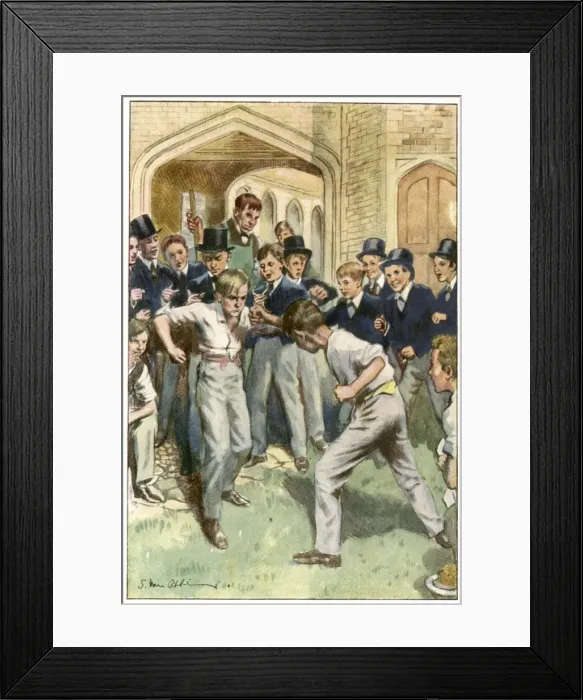 Framed Print : Tom Brown has a Fight Framed Print : Tom Brown has a Fight
