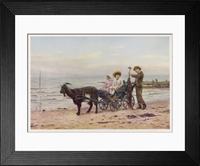 Framed Print : Goat Carriage Broadstair Framed Print : Goat Carriage Broadstair
