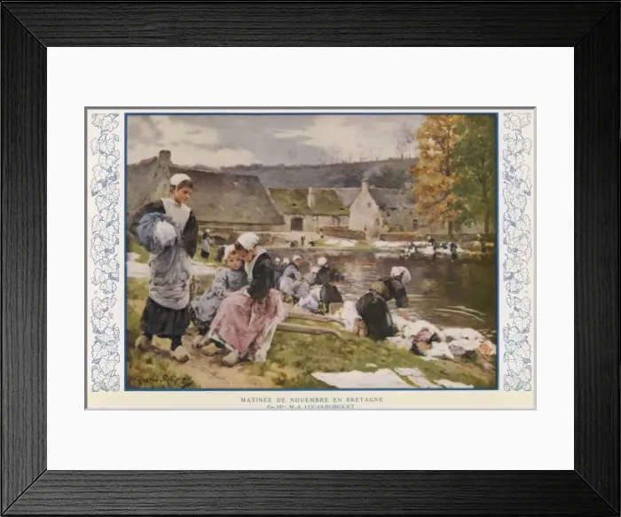 Framed Print : Washing Clothes / Brittany Framed Print : Washing Clothes / Brittany