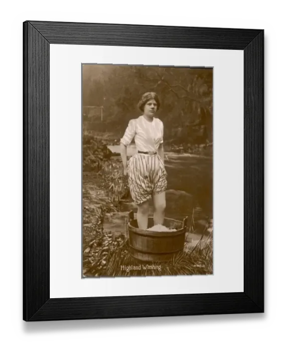 Framed Print : Scottish Washing Day Framed Print : Scottish Washing Day