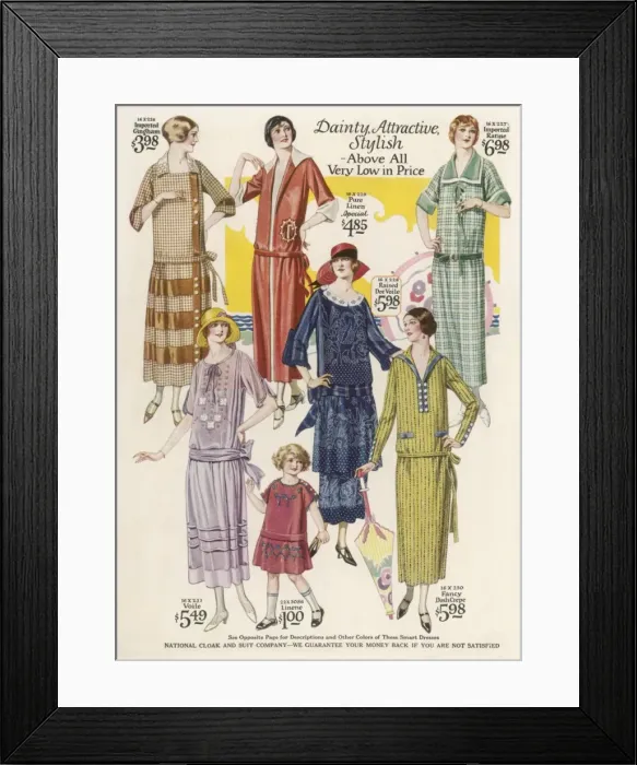Framed Print : American Fashions 1924 Framed Print : American Fashions 1924