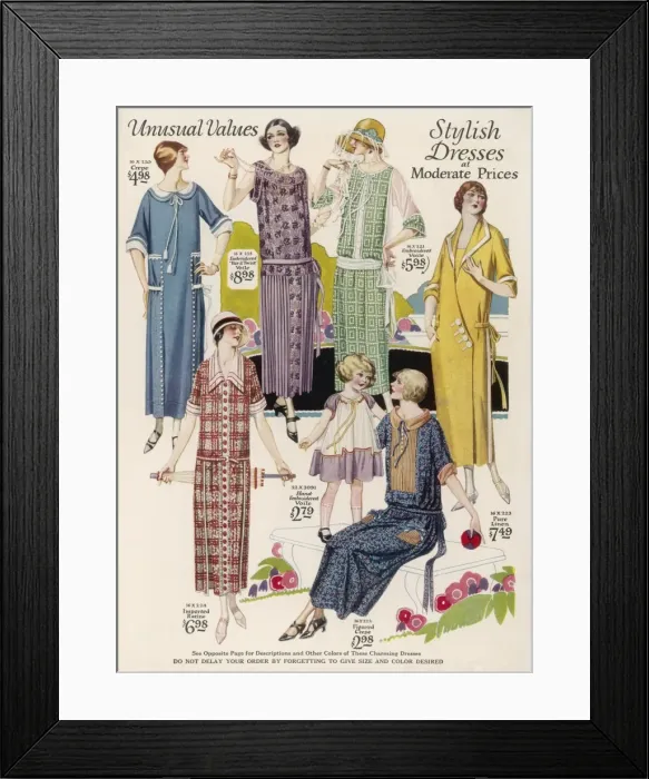 Framed Print : American Fashions 1924 Framed Print : American Fashions 1924