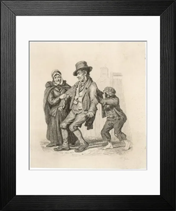 Framed Print : Drunken Father W / Family Framed Print : Drunken Father W / Family