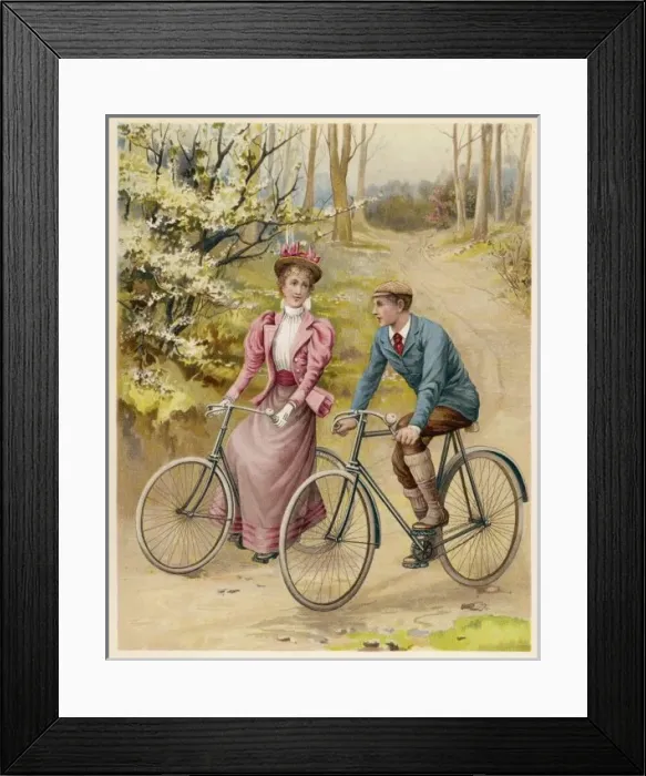 Framed Print : Chatterbox / Couple Cycle Framed Print : Chatterbox / Couple Cycle