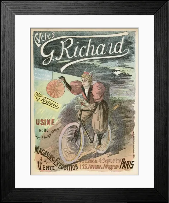 Framed Print : Richard Bike Advert Framed Print : Richard Bike Advert