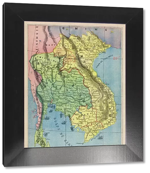 Map Siam  /  Thailand 1893