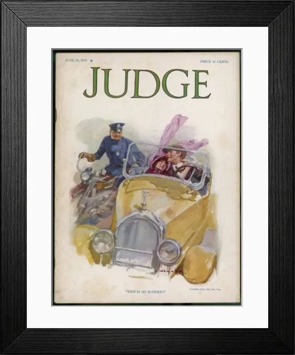Framed Print : Couple in Car too Fast Framed Print : Couple in Car too Fast