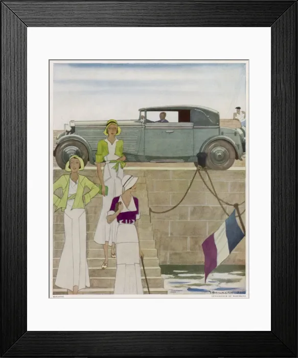 Framed Print : By Car to Sea / Femina / Fra Framed Print : By Car to Sea / Femina / Fra