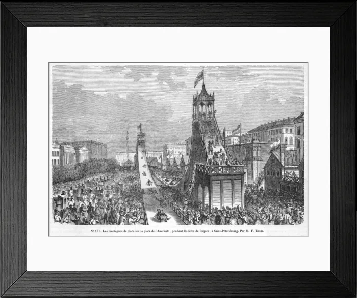 Framed Print : St Petersburg Ice Slide Framed Print : St Petersburg Ice Slide