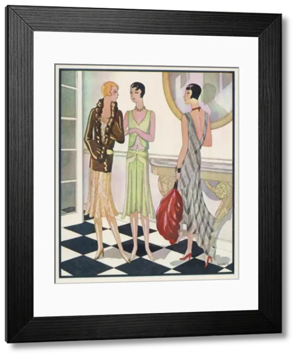 Framed Print : Evening Modes for 1929 Framed Print : Evening Modes for 1929