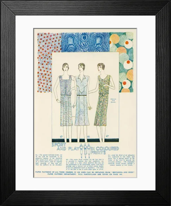 Framed Print : Sporty Frocks 1929 Framed Print : Sporty Frocks 1929