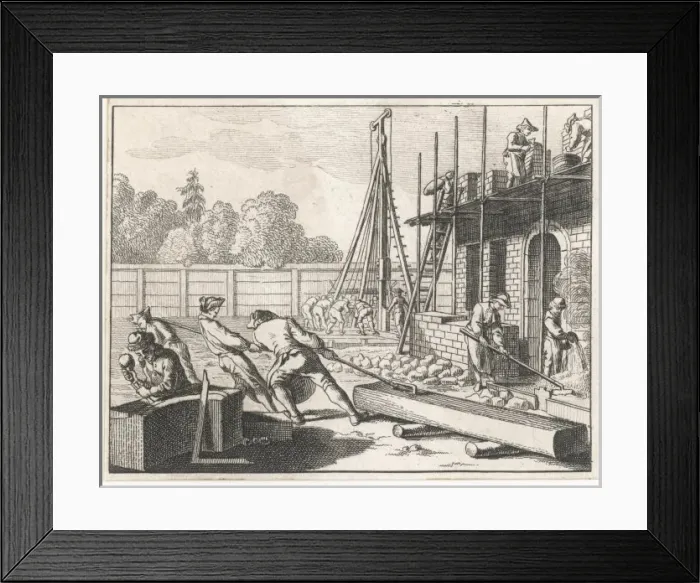 Framed Print : Constructing a House Framed Print : Constructing a House