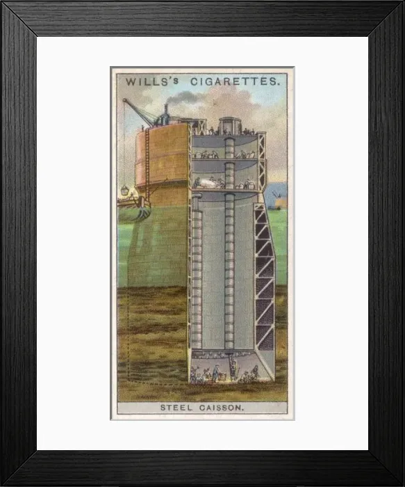 Framed Print : Steel Caisson Framed Print : Steel Caisson