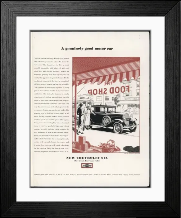 Framed Print : Chevrolet Six 1931 Framed Print : Chevrolet Six 1931