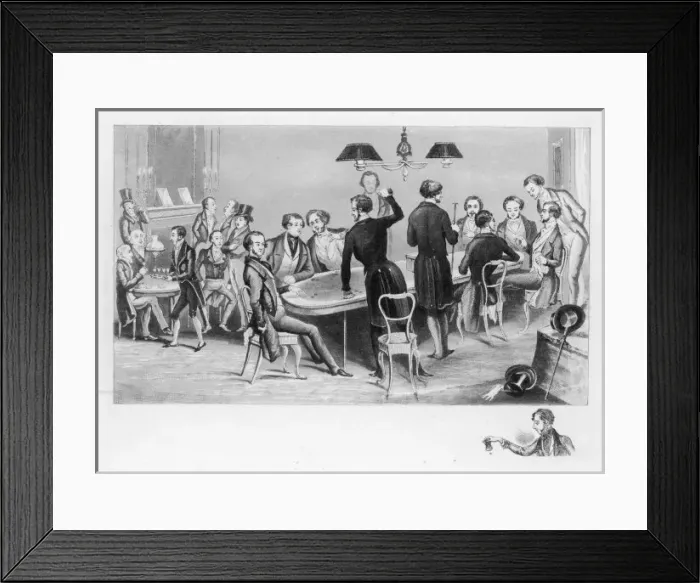 Framed Print : Gambling / Crockfords Framed Print : Gambling / Crockfords