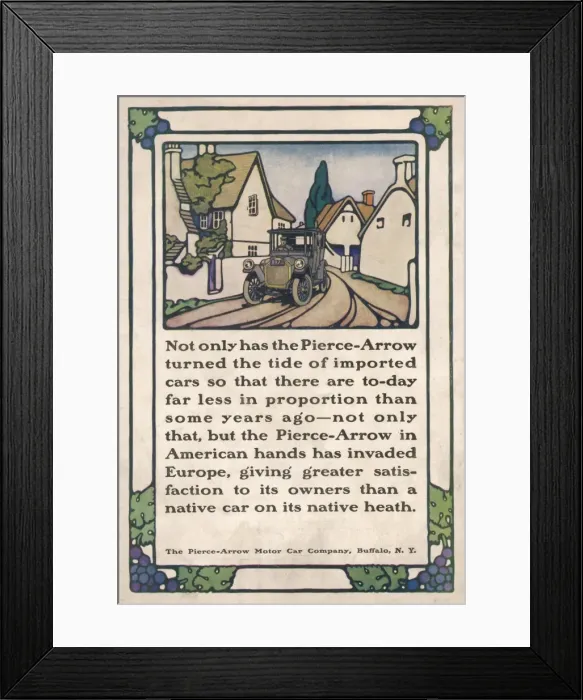 Framed Print : PIERCE-ARROW 1913 - 2
