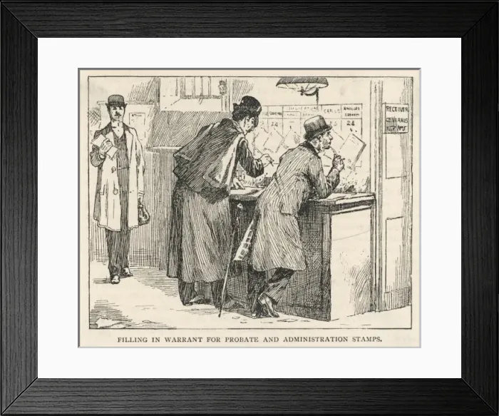 Framed Print : Wills / Probate Warrant Framed Print : Wills / Probate Warrant