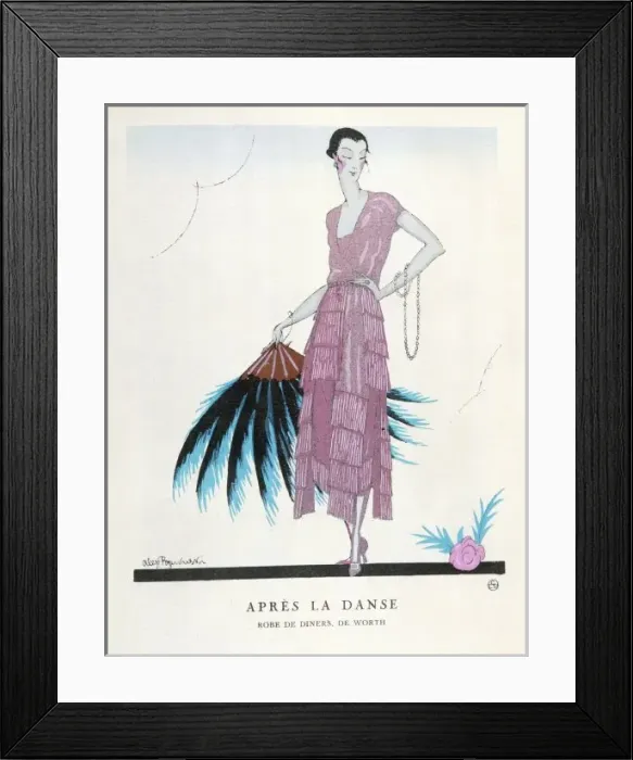 Framed Print : Dinner Dress / Worth 1921 Framed Print : Dinner Dress / Worth 1921