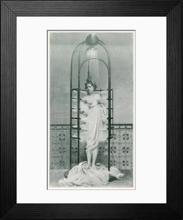 Framed Print : Parisienne in Shower Framed Print : Parisienne in Shower
