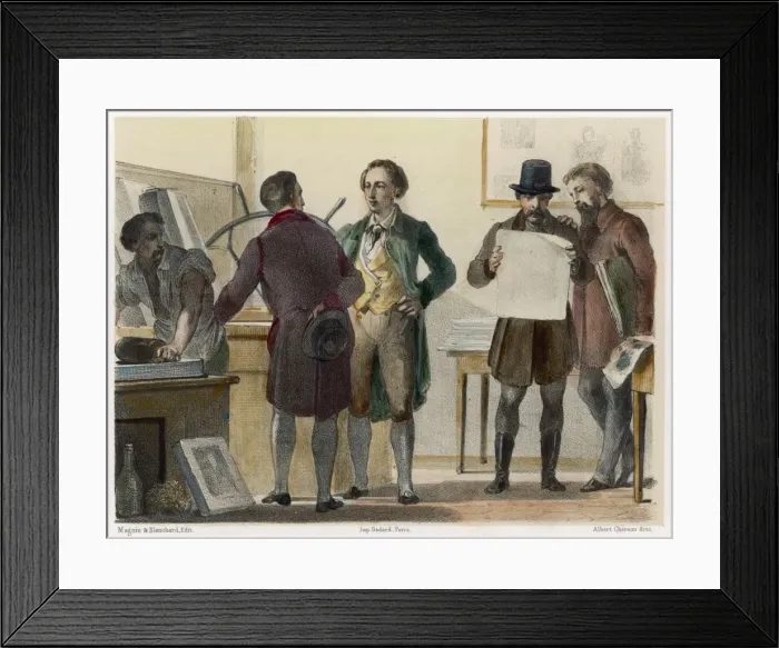Framed Print : Aloys Senefelder / Chereau Framed Print : Aloys Senefelder / Chereau
