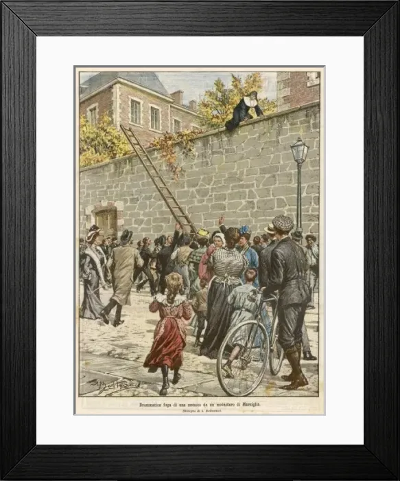Framed Print : A Nun Makes a Bolt Framed Print : A Nun Makes a Bolt