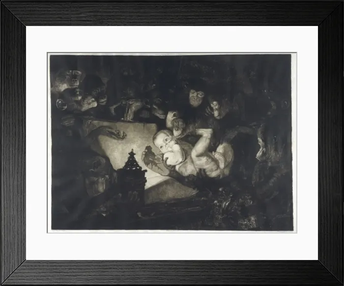 Framed Print : Evolution / Baby & Monkeys Framed Print : Evolution / Baby & Monkeys