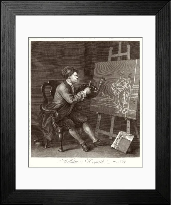 Framed Print : Hogarth Palette Easel Framed Print : Hogarth Palette Easel