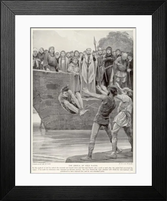 Framed Print : Ordeal by Ducking Framed Print : Ordeal by Ducking