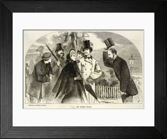 Framed Print : Raising his Hat, 1864 Framed Print : Raising his Hat, 1864