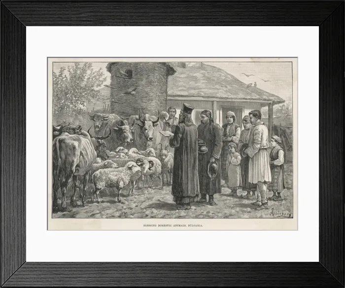 Framed Print : Blessing Animals, Bulgar Framed Print : Blessing Animals, Bulgar